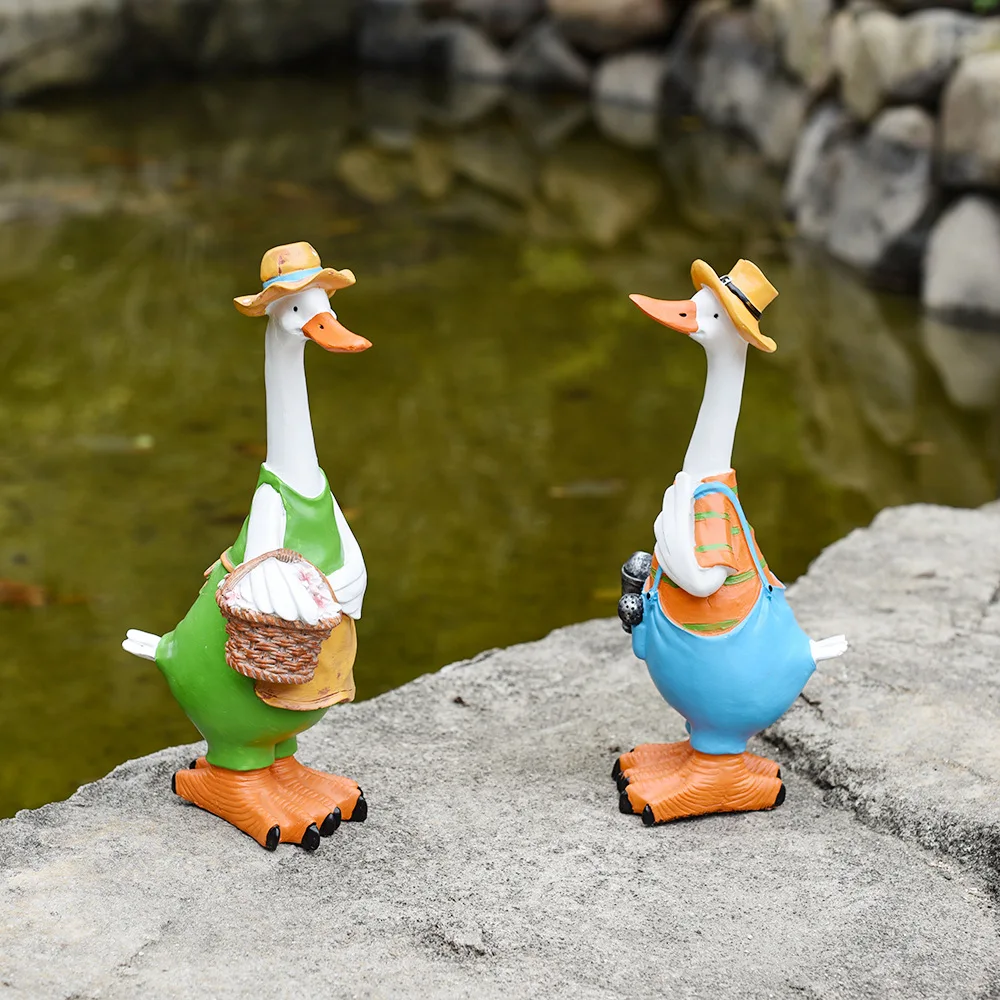 

Cartoon Duck Animal Resin Ornament Outdoor Craftsmanship Garden Courtyard Decoration Landscape Creation