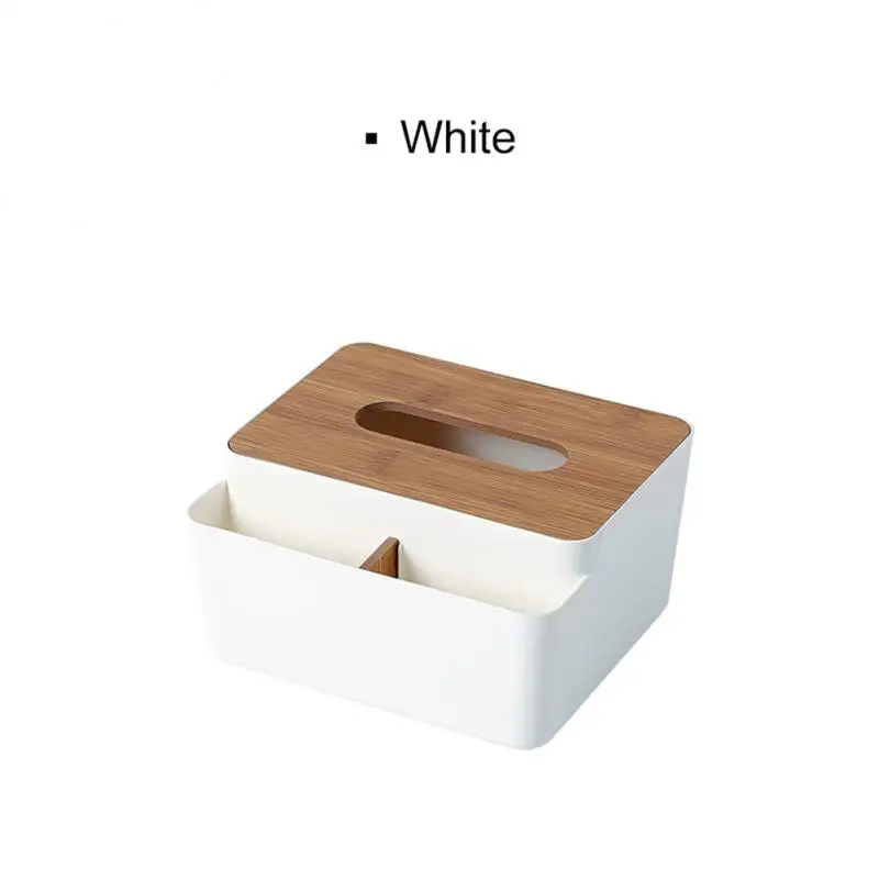 Multifunction Plastic Tissue Box Cover Wooden Lid Napkin Holder Wet Wipes Handkerchief Paper Towel Home Kitchen Decorative