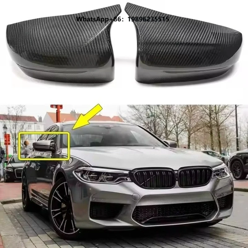 M5 M8 REAL Carbon Fiber Exterior Side Mirror Housing for F90 M5 F91 F92 M8 Car Rearview Mirror Cover