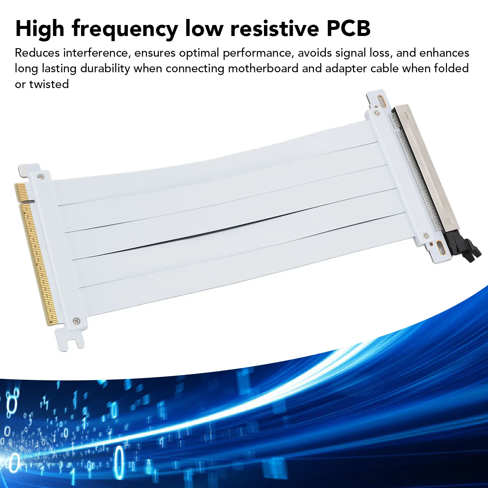 GPU PCIE 5.0 Extension Cable Flexible Segmented Design High Frequency PCB Anti Interference PCIE 5.0 X16 Riser Cable for PC