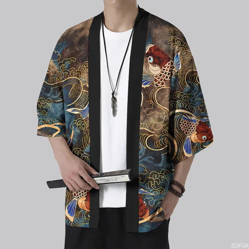 2025 Summer New 3D Printed Printed Animal Pattern Cardigan and Cross Border Kimono