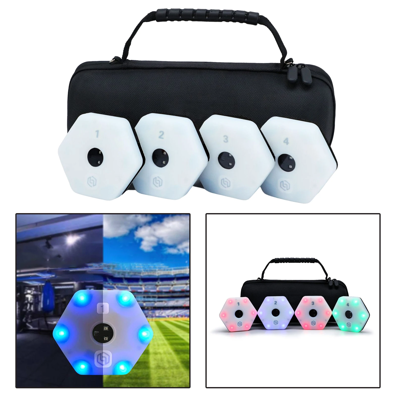 4-8 Pcs Reaction Training Light LED Kit Reaction and Agility Training Lights System for Home Exercise Gym Boxing Soccer