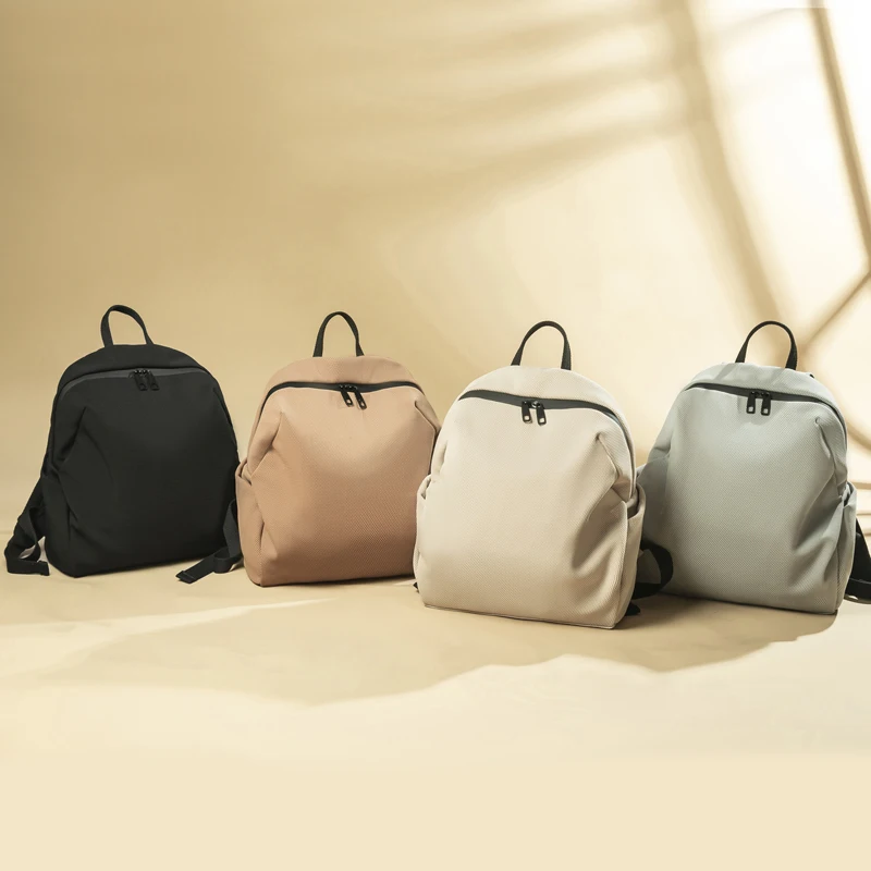 Canvas Backpacks Female Casual Back Bags Super Lightweight Woman Large Daily-bag Solid Color Comfortable Ventilate Simplicity
