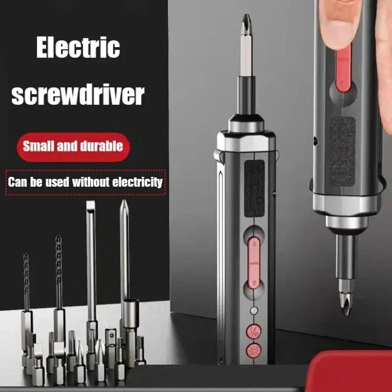 

Электрическая отвертка, набор беспроводных перезаряжаемых отверток, автоматический набор инструментов для домашнего ремонта со светодиодной подсветкой и USB-кабелем