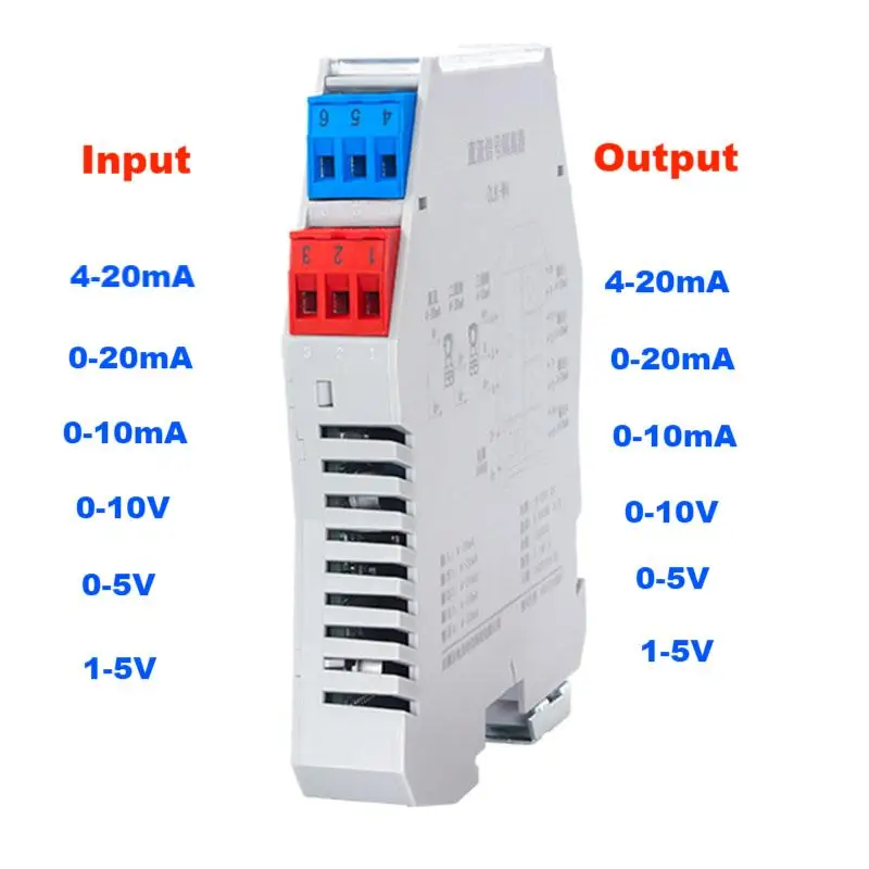 Analog DC Signal Isolation Transmitter 4-20mA 0-10V 0-5V 1-5V Galvanic Signal Converter 1 in 1 out, 1 in 2 out