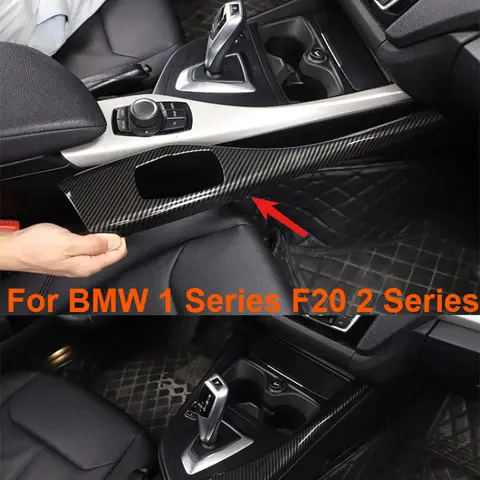 BMW 1 시리즈 F20 2 시리즈 센터 콘솔 멀티미디어 제어판 탄소 섬유 인테리어 트림 업그레이드 수정 액세서리