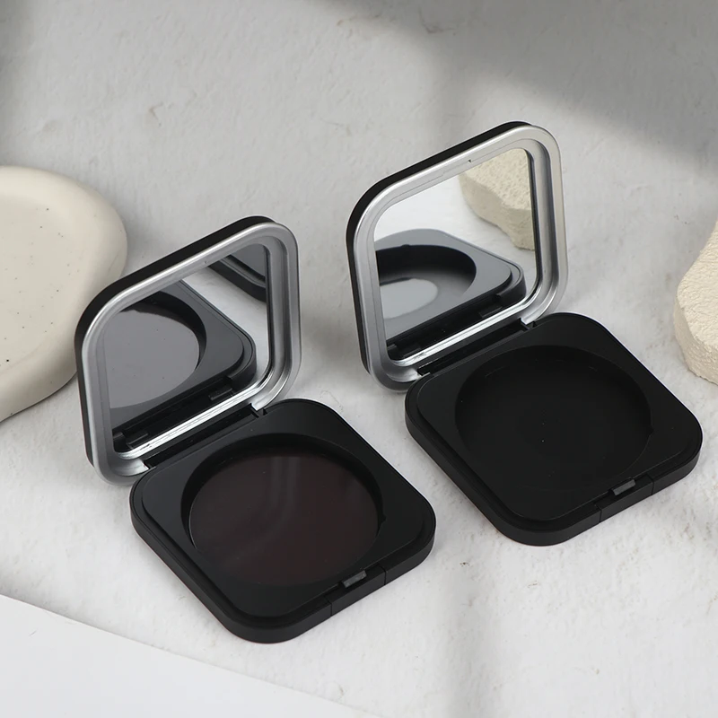 DIY 파우더 메이크업 박스 빈 자석 화장품 팔레트 홀더 박스 거울 포함 원형 그리드 60mm 플레이트 아이섀도우 블러셔 립스틱