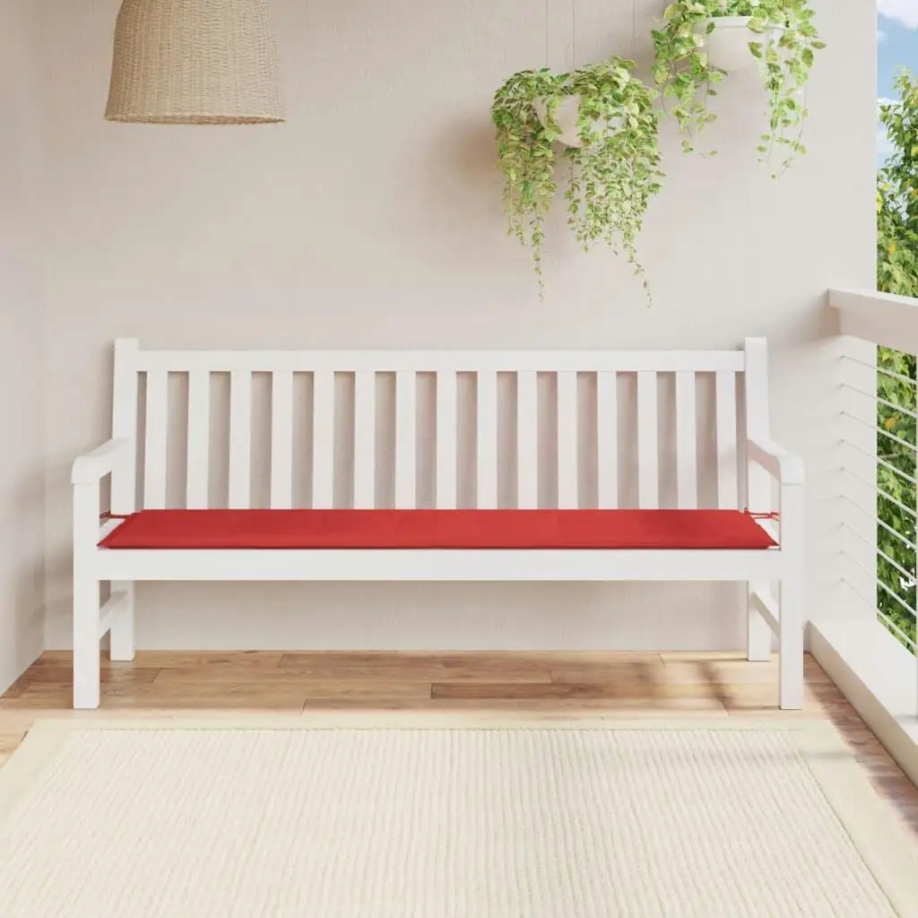 

Red Garden Bench Cushion 70.9x19.7x1.2 Durable Oxford Fabric Outdoor Seating Pad