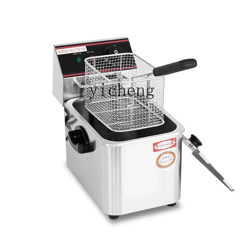 

Deep Frying Pan Commercial Double Cylinder Popcorn Chicken French Fries Machine Equipment Timing Deep Frying Pan