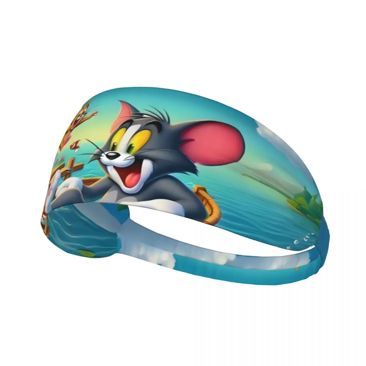 

Custom Anime Tom And Jerry Gym Headbands for Exercise Non Slip Elastic Kawaii Cartoon Moisture Wicking Sweatband Women Men