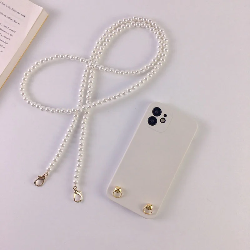Crossbody Pearl Strap Case for OPPO Find X5 Lite X3 X6 Pro Realme 11 10 C55 C53 C35 Reno 8 7 6 5 Bracelet Lanyard Necklace Cover image 5
