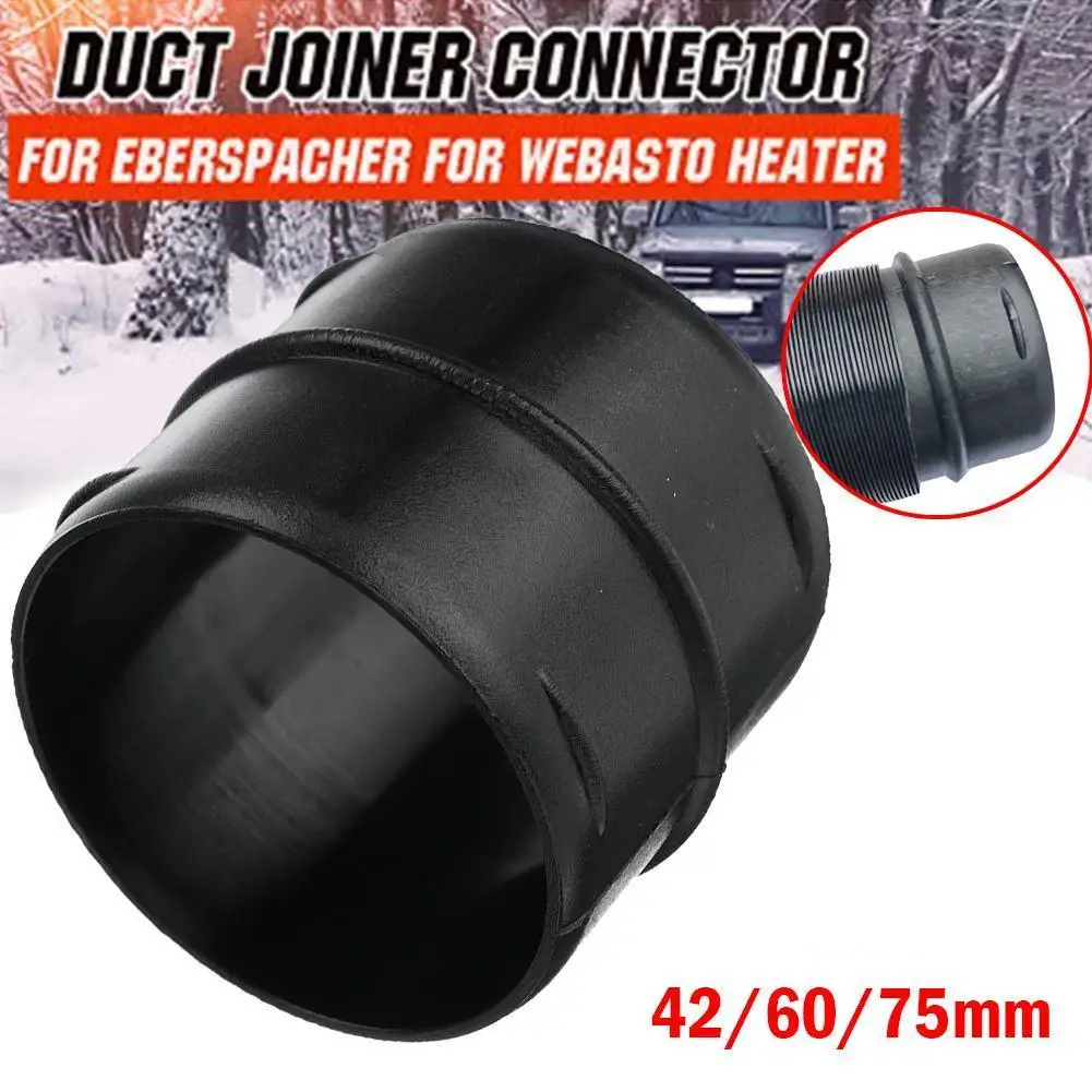 60/75mm Car Heater Duct Joiner Pipe Air Parking Heater Hose Line Connector Suitable For Webasto Eberspacher Ducting Connector