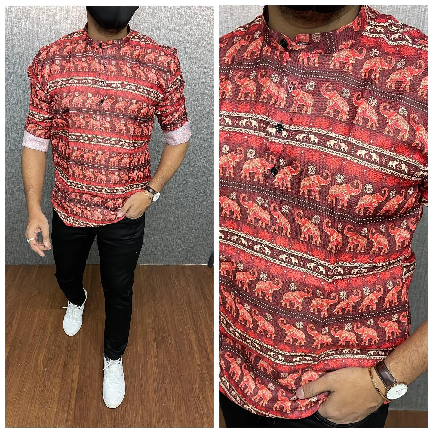 남성 아바야 토브 아랍 긴 소매 무슬림 헨리 카프탄 밴디드 플레인 가운 셔츠 남성 무슬림 카프탄 2026 내셔널 스타일