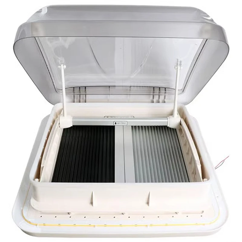 Modified RV skylight Chase Transit special 402*402MM opening ventilation ventilation with LED light anti-mosquito curtain sunsha