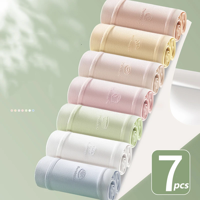 7 قطعة سراويل داخلية نسائية قطنية قابلة للتنفس ملابس داخلية صلبة للفتيات سراويل داخلية ناعمة مثيرة منخفضة الخصر سراويل أسبوع ملابس داخلية نسائية