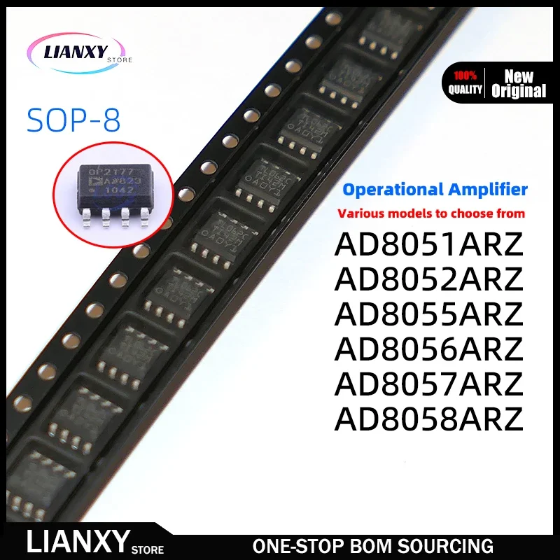 5PCS SOP-8 AD8051ARZ AD8052ARZ AD8055ARZ AD8056ARZ AD8057ARZ AD8058ARZ AD  -REEL7 -REEL -R7 Op Amp New Original