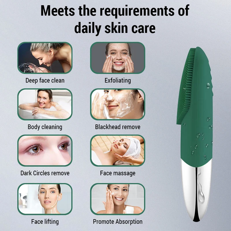 Elektryczna szczoteczka do czyszczenia twarzy Sonic elektryczny środek do czyszczenia twarzy szczoteczka do czyszczenia twarzy masażer skóry narzędzie do pielęgnacji skóry skruber do skóry