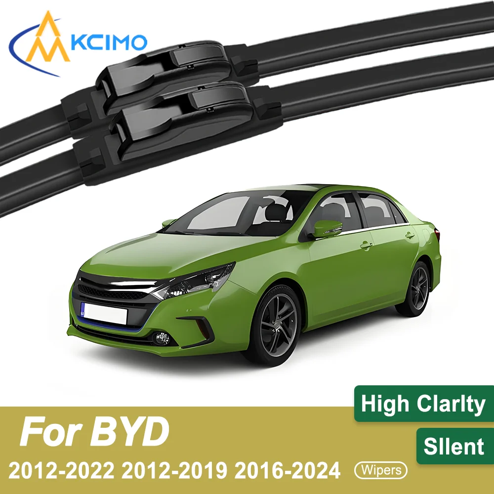 

Premium 2-Pack Windshield Wipers Compatible For BYD Qin 2012–2022 2012–2019 2016–2024 All-Weather Durability for Safe Driving