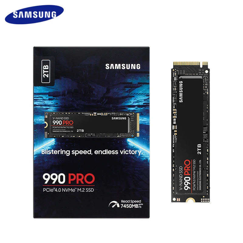 SAMSUNG SSD 990 Pro Flash Speed 7450Mb/s 1TB 2TB Internal Solid State Disk NVMe M.2 2280 PCIe4.0 Original SSD for Desktop PC