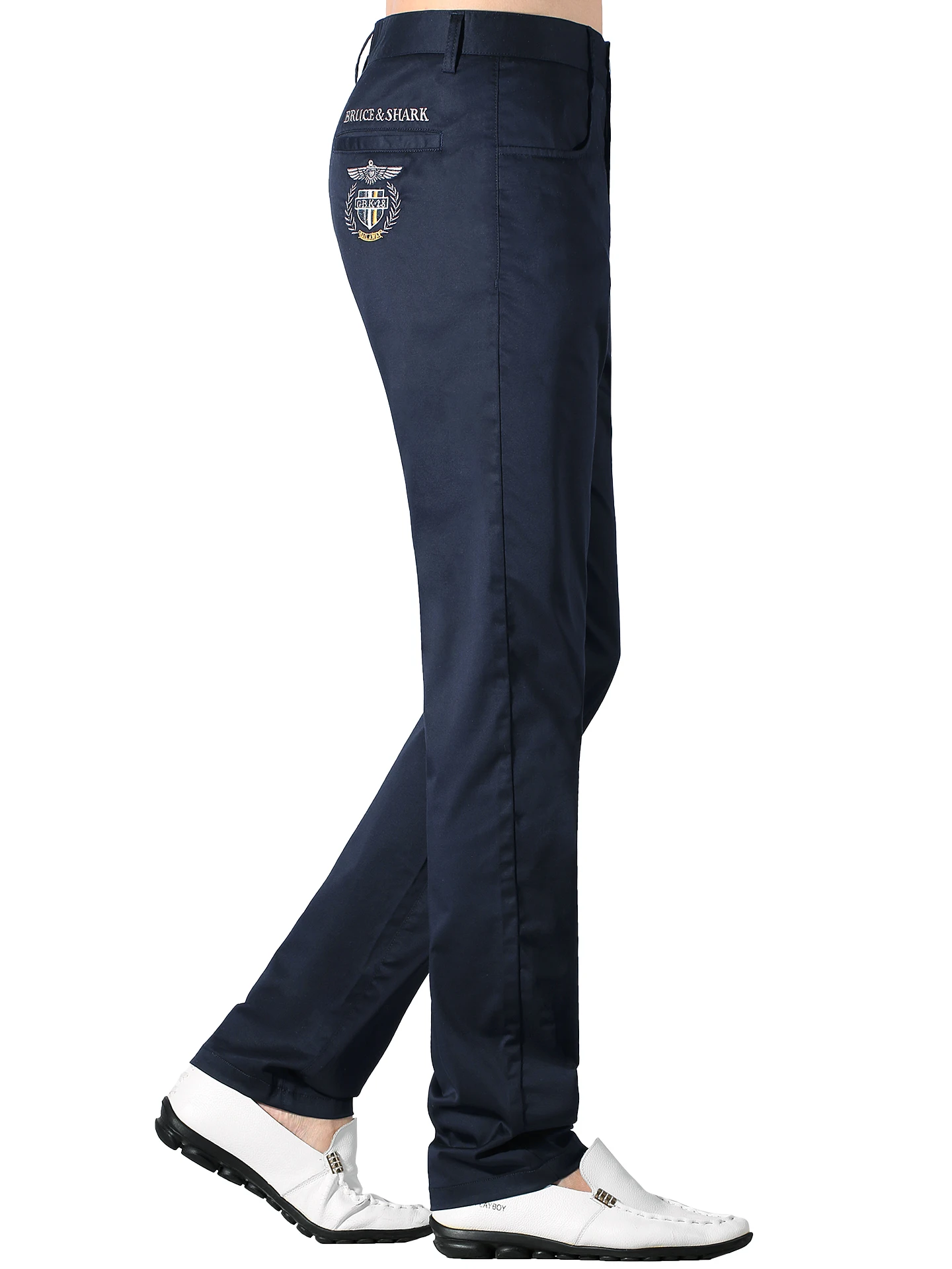 

Летние повседневные свободные брюки прямого кроя, мужские тонкие брюки с вышивкой, бренд Bruce & Ark Faion, свободный крой больших размеров