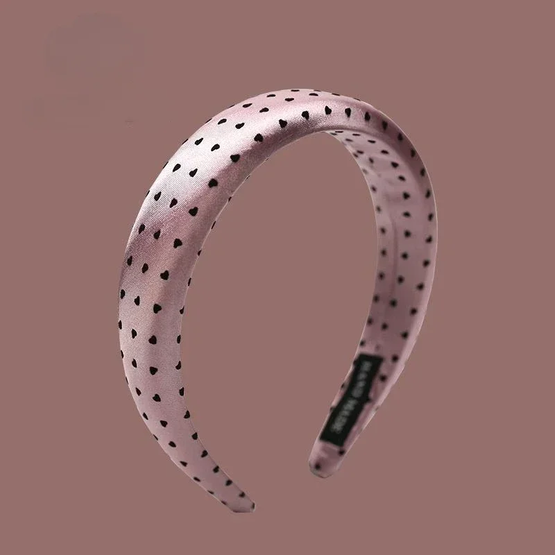 2pc European and American Retro Pink Heart Headband Women Girls Hair Bands Elegant Hairband for Holiday Party Hair Accessories