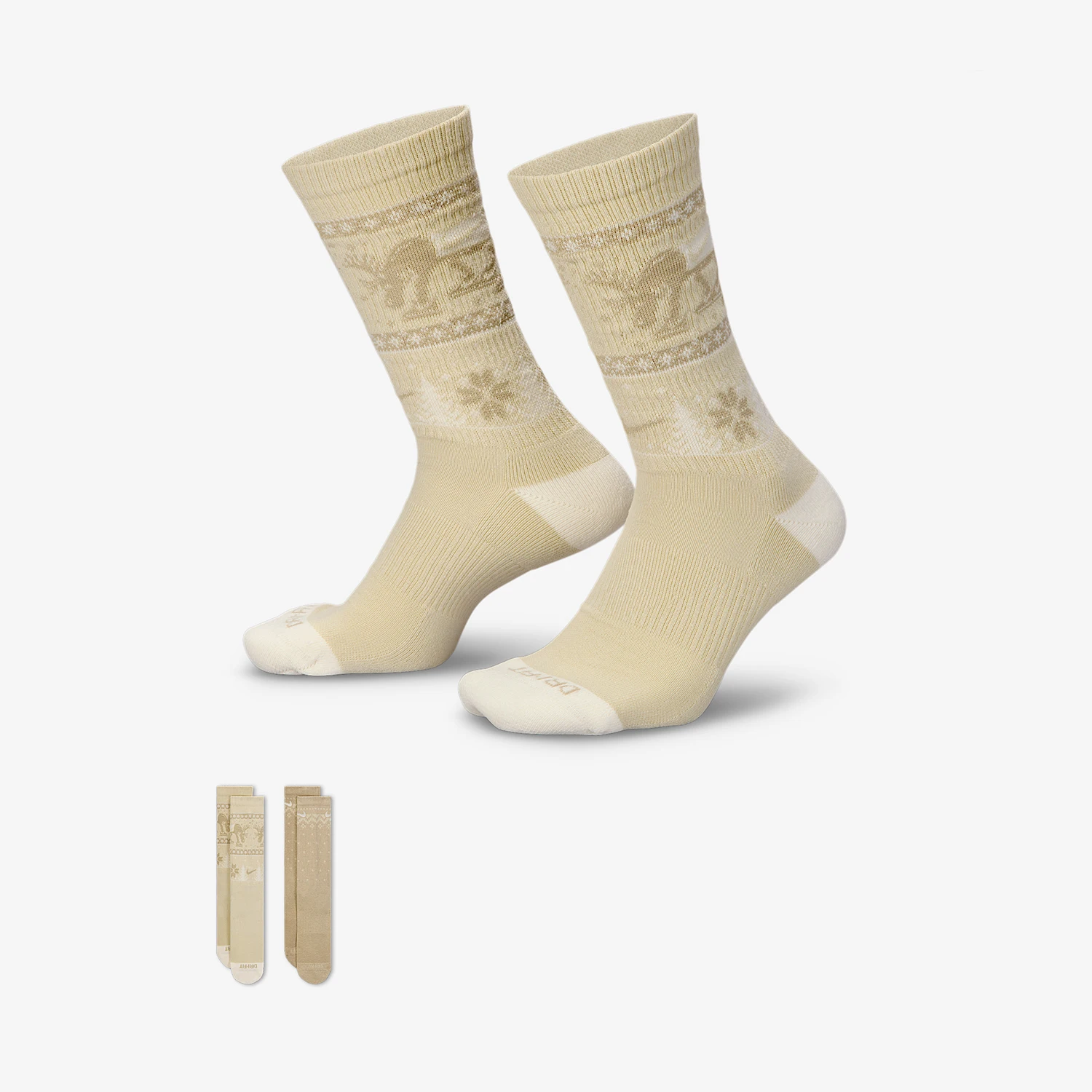 

Nike genuine Everyday Plus Men's and Women's Knitted Sports Socks Two Pair Set HV6939-902