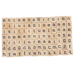 1 Set Wood Tiles Letter Alphabet Craft Wooden Decoration For Home Wedding Party Christmas DIY Ornaments Digital Puzzle Kids Toy