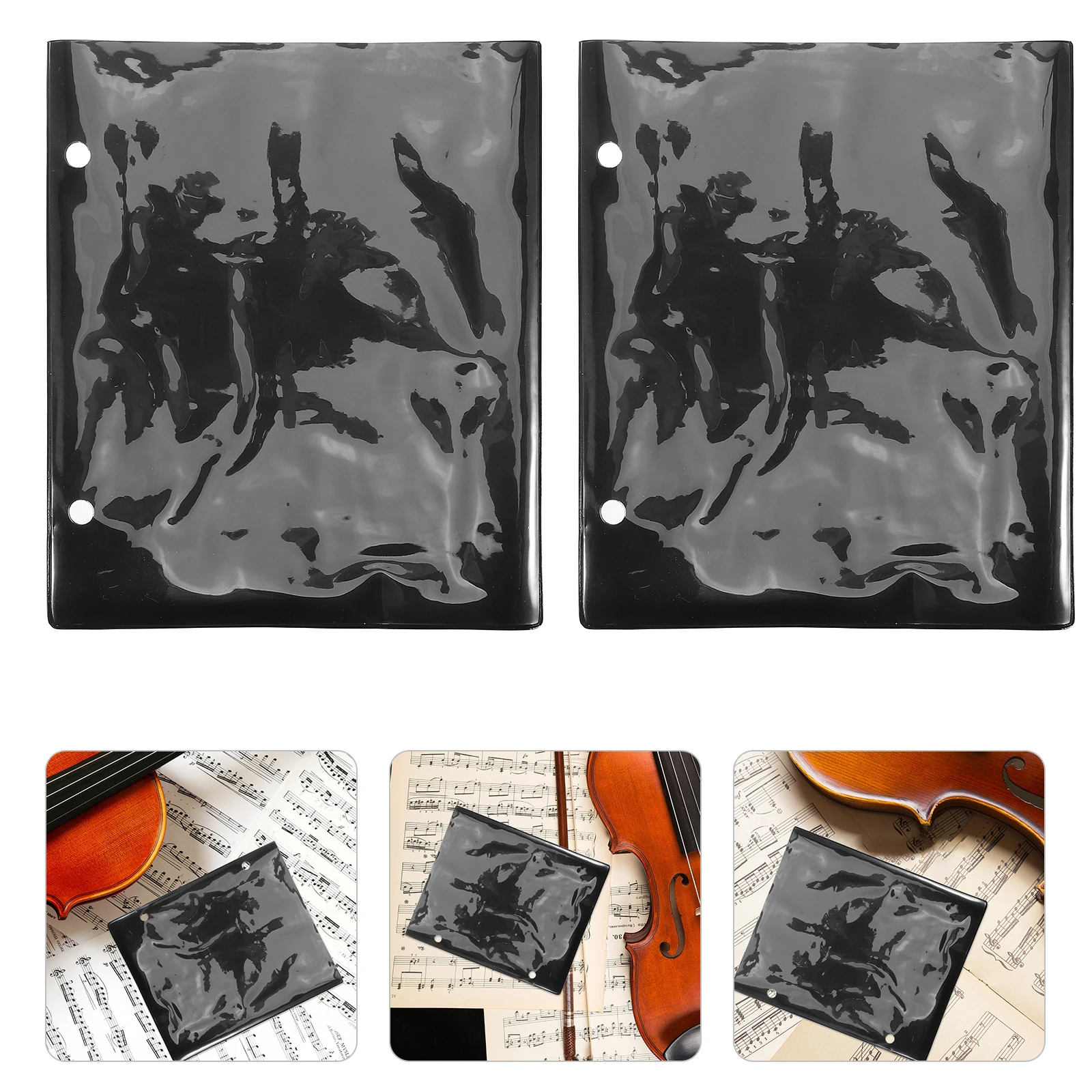 

20Pcs Waterproof Music Sheet Holder Flip Folder Pages PVC Sleeve 2 Hole for Choir Band Performance