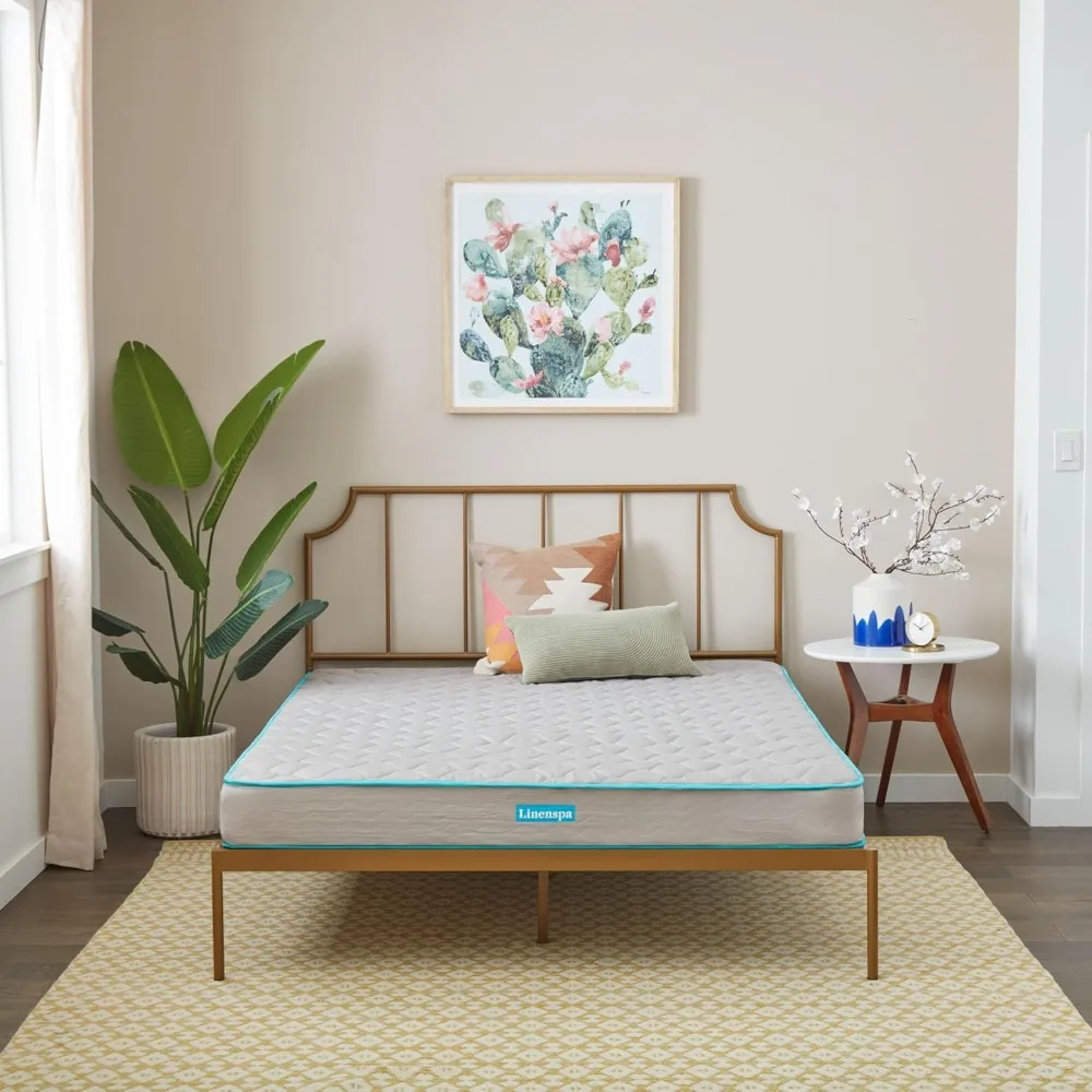 

6 Inch Mattress - Firm Feel Bonnell Spring with Foam Layer Mattress in a Box Youth or Kids Bed Guest Bedroom