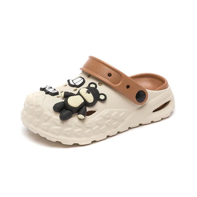 2026 New Tire Shape Non-slip Hole Shoes Children Cartoon Clogs Boys Summer Versatile Wear Slides Thick-soled Cool Slippers