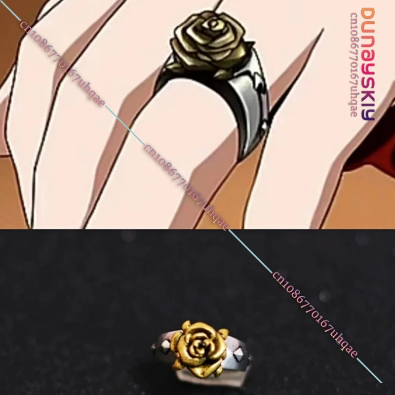 Anillos Rozen Maiden Mercury Lampe Shinku, accesorio de Cosplay Retro 3D, anillo de dedo rosa, joyería Reiner Rubin, accesorios de disfraces, piezas de Anime