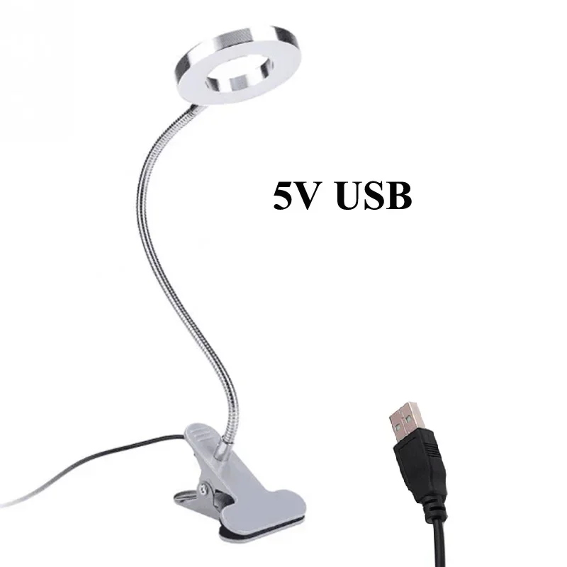 LED Wall Lamps With EU plug cable 5W LED Hoses Wall Lamp Flexible Home Hotel Bedside Reading Light Moder Book Lights AC110 220V