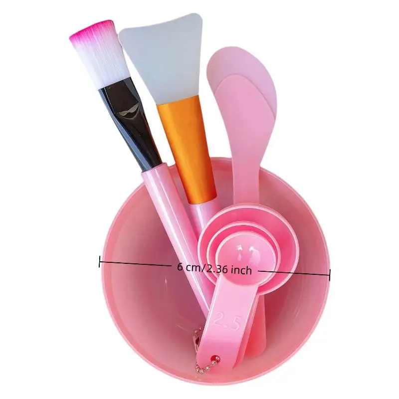 7-teiliges DIY-Gesichtsmasken-Mischwerkzeug-Set Gesichtsmasken-Mischschüssel-Set Gesichtsmaskenschüssel, Spatel, Silikon-Gesichtsbürsten, Löffel – Detail 11