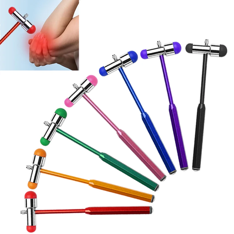 Neurological Knee Mallet Percussor Diagnostic Reflex Patella Percussion Leg Body Nerve Test Massager Buck Hammer Stick Tool D2