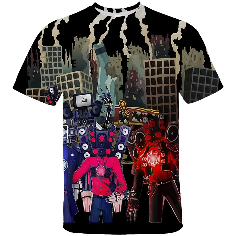 Speakerman Titan 3D Game T-shirt Size XS-4XL Child Adults Tshirt Skibidi Toilet Print Pattern T Shirt Cameraman O Neck Top Y2k