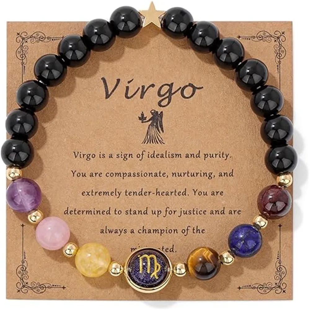 Aries Taurus Gemini Cancer Leo Virgo Libra Scorpio Sagittarius Capricornus Aquarius Pisces gifts bracelet women 12 Zodiac Unique