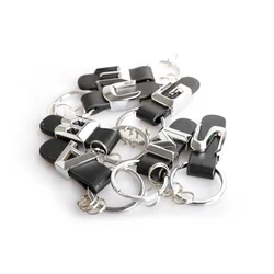 Metal Keychain Leather Key Rings For Mercedes Benz W211 W124 W210 W212 W176 W168 W169 W245 W246 AMG A/B/C/E/S/M/G Class