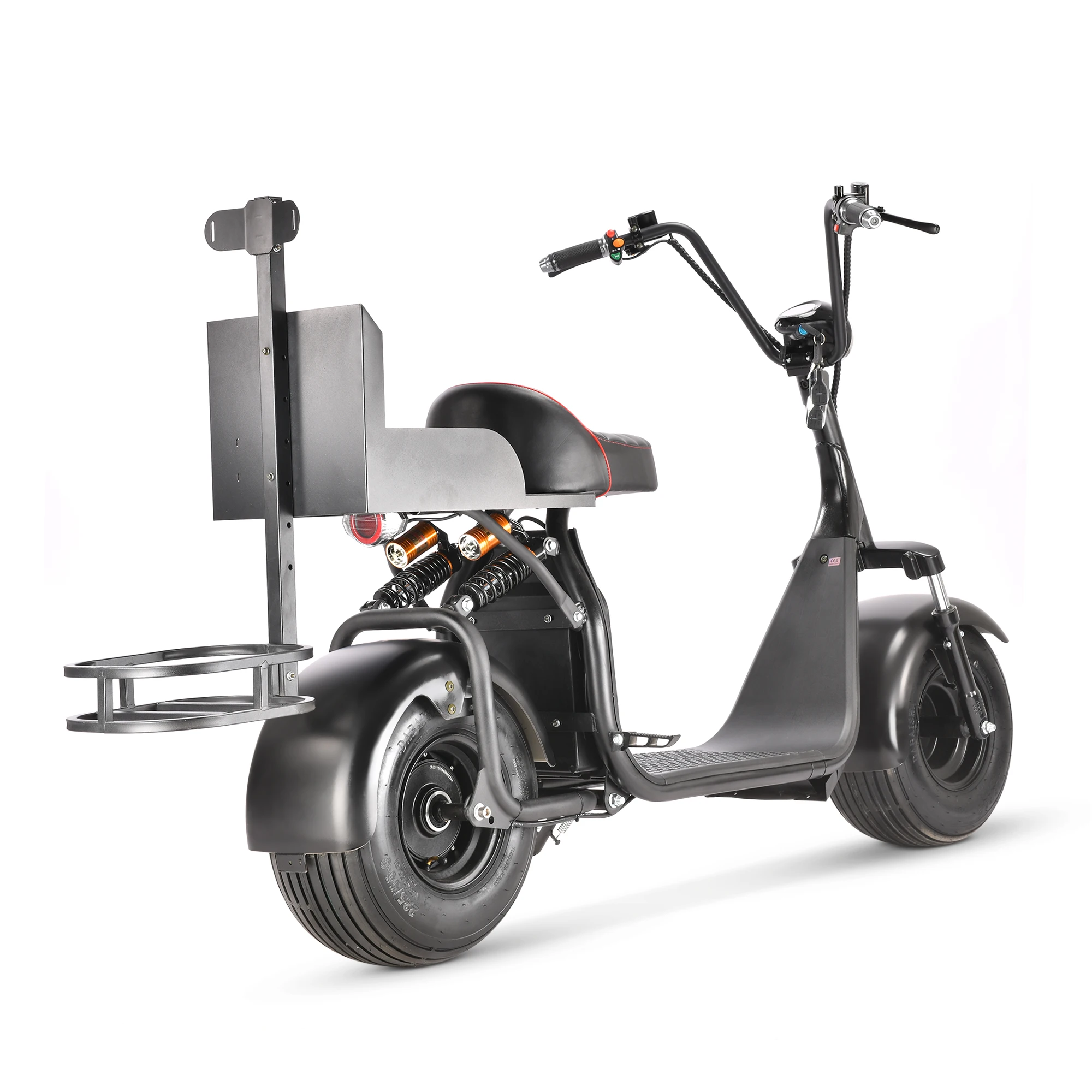 ZAIQU  EU/US warehouse 2000W Electrical Moto Fat Tire Electric Motor Bike Scooter Citycoco with Golf Bag Holder golf rack golf c