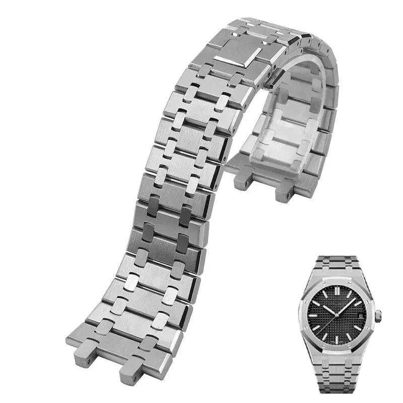 Solid Stainless Steel Watch Band For AP 15400 15703 AP ROYAL OAK Audemars Piguet Royal Oak Watch Strap 28mm 26mm Men Bracelet