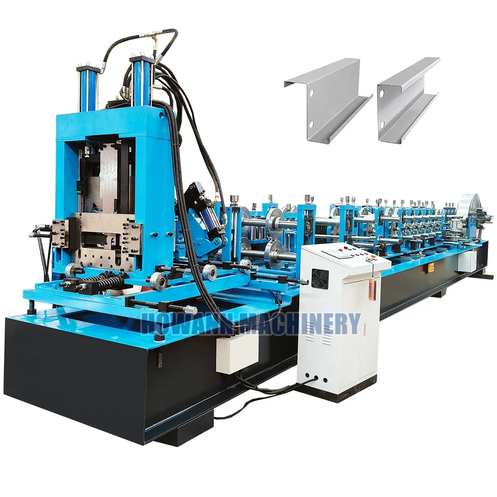 Cheaper C Z Purlin Forming Machine Steel Frame Steel C U Z W L Shape CZ Purlin Profile Channel Making Roll Forming Machine