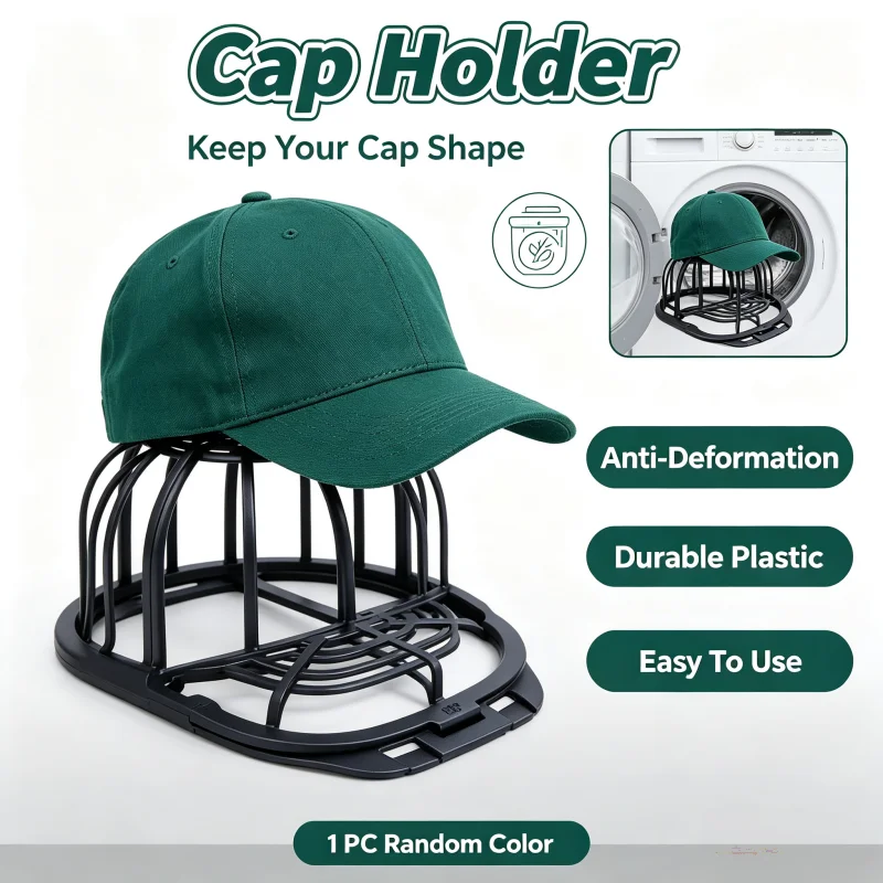 `1PCS Anti‑Deformation Baseball Cap Washer Cage Plastic Hat Washing Rack For Washing Machine Hat Storage Organizer Holder`
