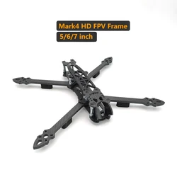 Mark4 HD FPV Frame Carbon Fiber Freestyle Quadcopter Racing Drone parts 5/6/7 inch frame kit for DJI air unit RC