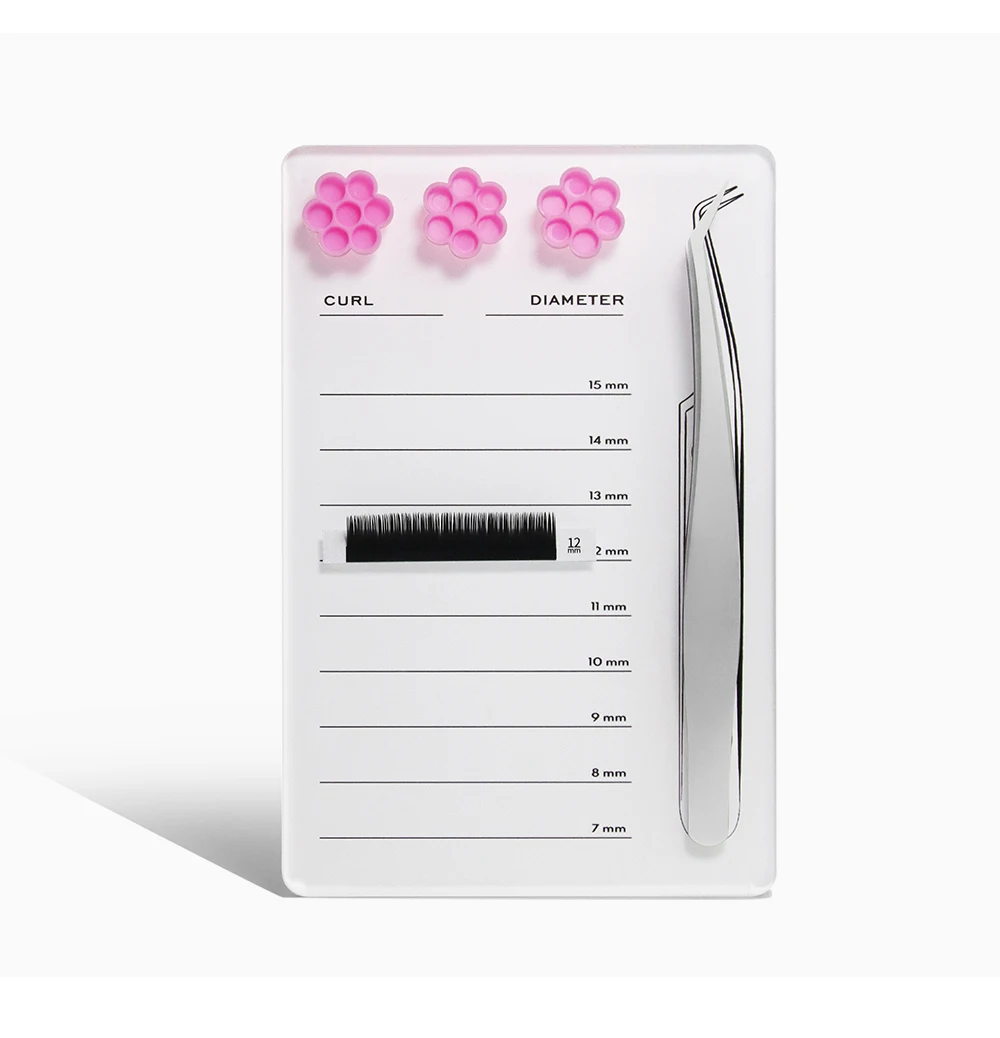 Gahamaca Acryl Wimpern halter Pad individuelle Wimpern Tablet Palette Wimpern Pad Wimpern verlängerung Kleber Paletten halter Karte – Detail 7