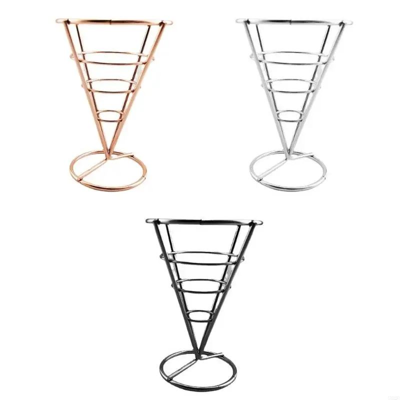 G92C Fashion Cone Holder Stand Cone Fried Chicken Display Rack Wire Stands for Kitchen French Fry Stand Fry Holder