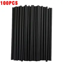 8mm*230mm Black Plastic Straws (disposable) PP Material Cocktail Straws DIY For Coffee Shop Bar Birthday Engagement Party