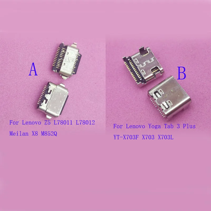 2-10Pcs Dock Port Connector Plug Charger USB Charging For Lenovo Yoga Tab3 Plus Z5 L78011 L78012 YT-X703F X703 Meilan X8 M852Q