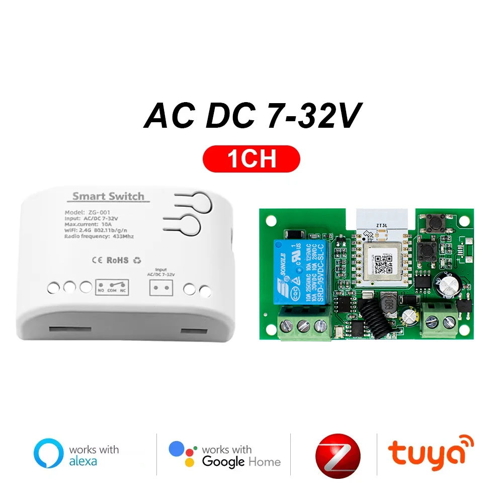 Met Shell Zigbee 1 2 4ch 12V 24V 220V Smart Switch Tuya Relay Module Droog Contact 4 Kanaals Din Rail Gateway Hub Vereist