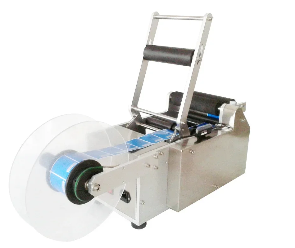 Small Table Top Semi Automatic Round Bottle Labeling Machine