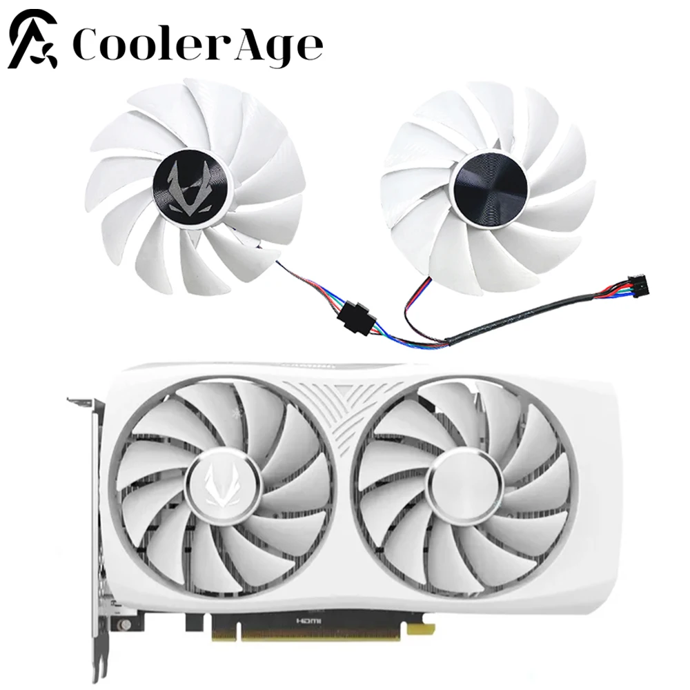 

8 8 мм GA92S2U RTX4060 вентилятор видеокарты для ZOTAC RTX 4060 8 Гб TWIN EDGE OC белый охлаждающий вентилятор для видеокарты