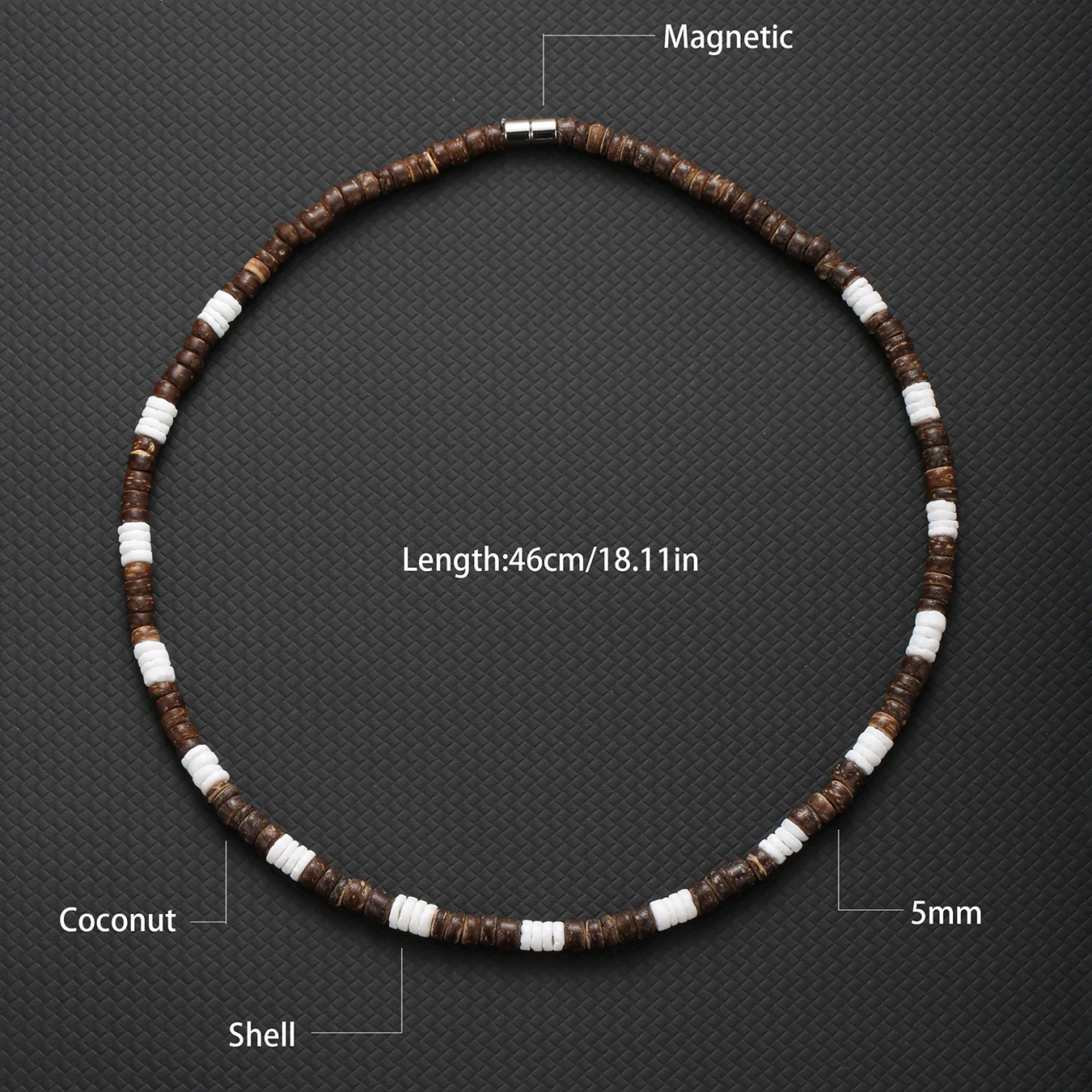 Bohemian Coconut Shell Men's Necklace - Image 6